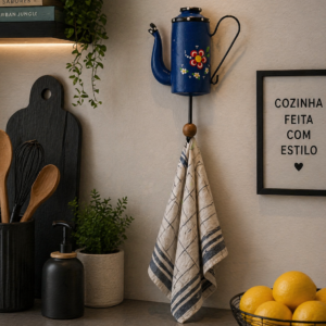 Cabide Bule Decorativo Azul