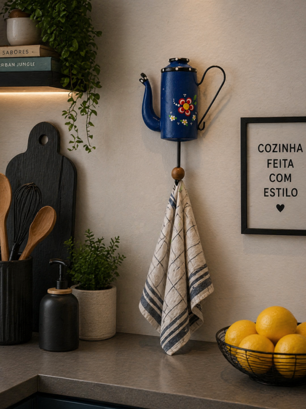 Cabide Bule Decorativo Azul