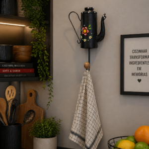Cabide Bule Decorativo Preto