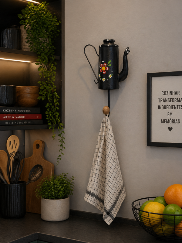 Cabide Bule Decorativo Preto