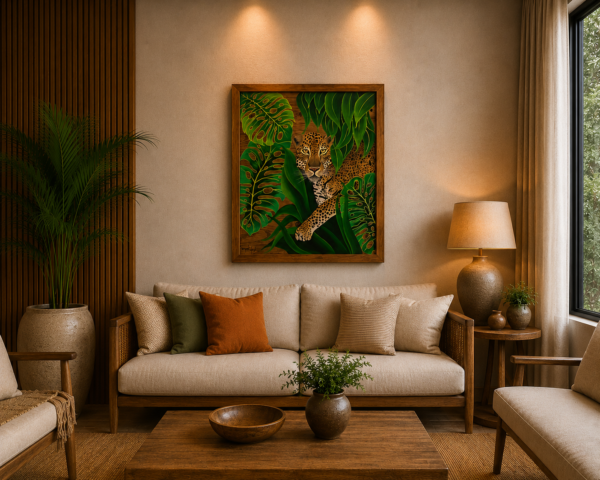 Quadro Moldurado Onça