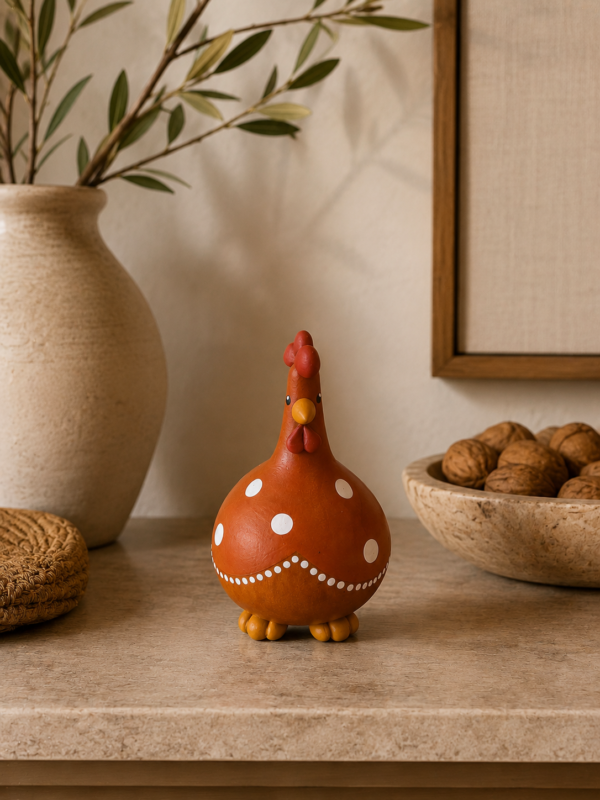 Galinha de Cabaça Decorativa Pequena