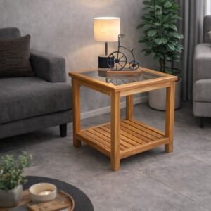 Mesa de Canto Tampo de Vidro
