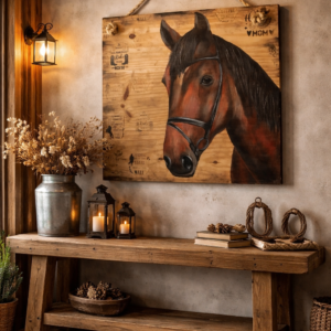 Foto do produto Quadro em Madeira – Cavalo