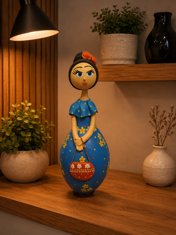 Boneca Decorativa em Cabaça