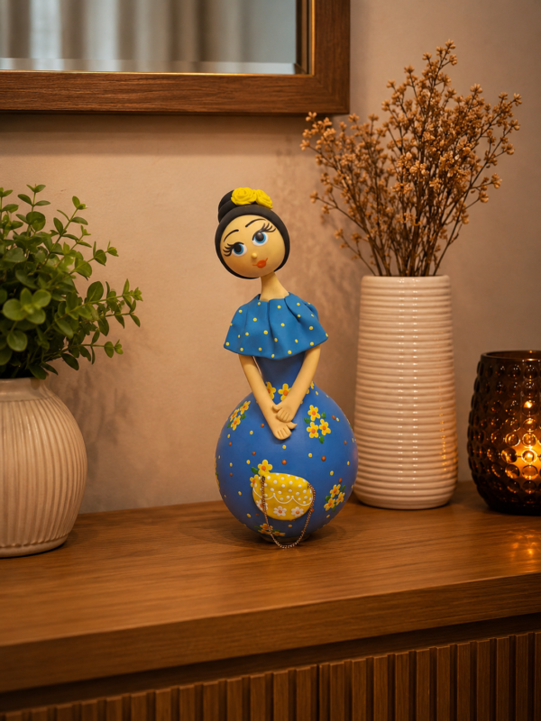 Boneca Decorativa em Cabaça